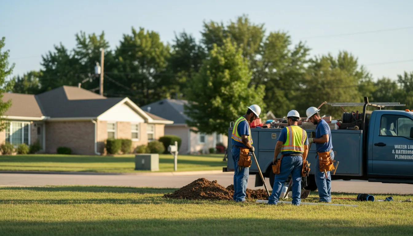 Residential water line and bathroom plumbing service in Louin, MS